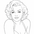 Marilyn Monroe Line Art T-Shirt